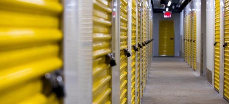 self storage NYC units with yellow doors