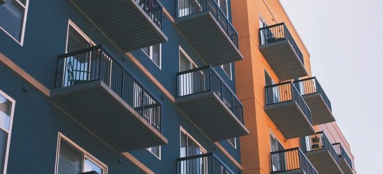 A residential building.