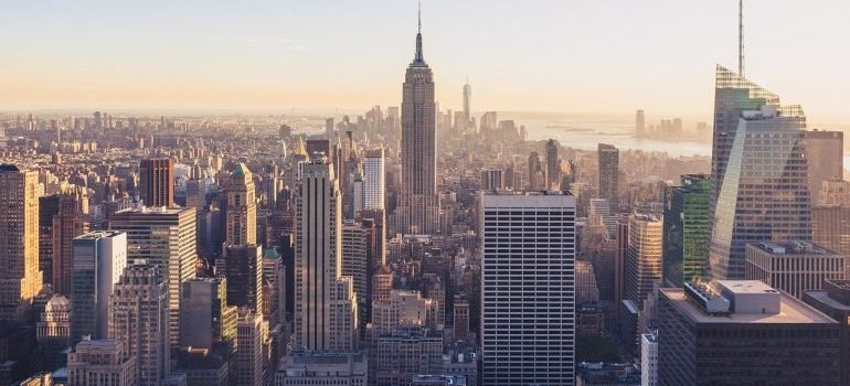 a view of Manhattan that houses our storage facilities Manhattan