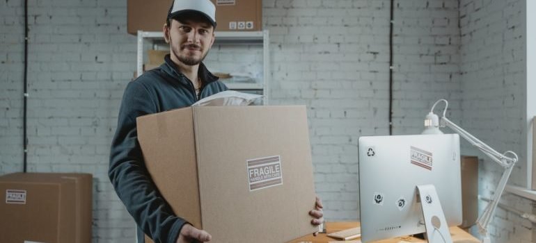 a mover with a box