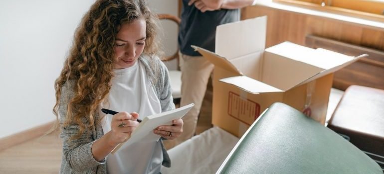 Creating a checklist for storage.