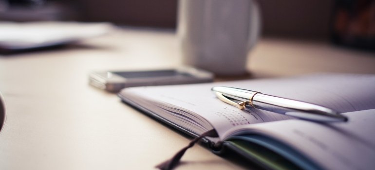 notebook and pen