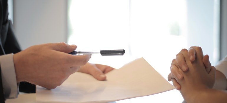 signing a contract
