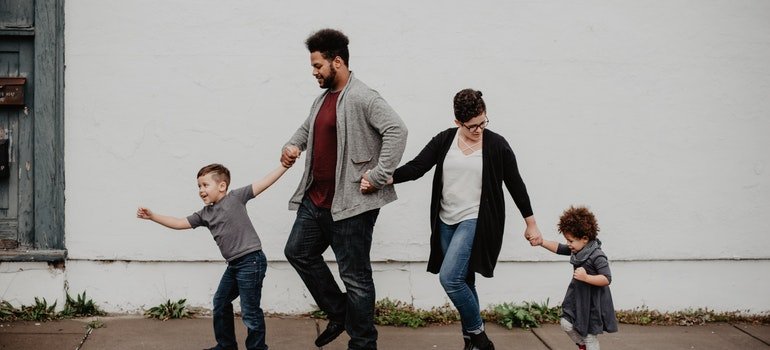 family holding hands
