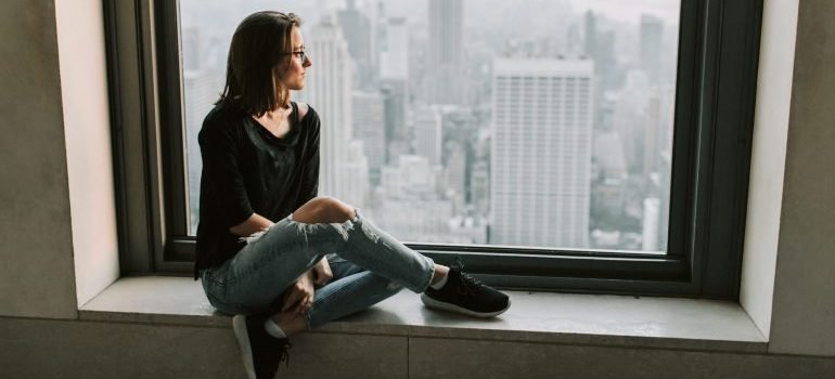 The view from a high-rise building