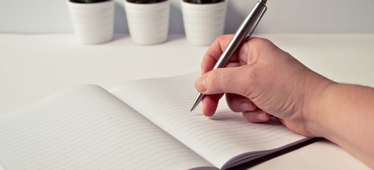 writing on a paper