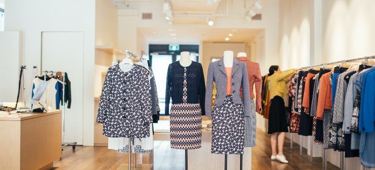 clothes in the store