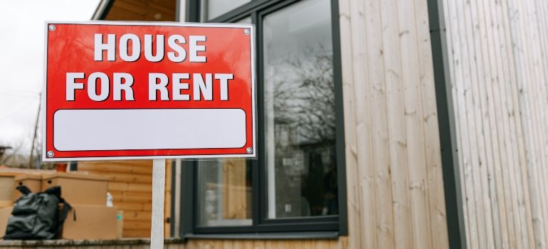 look for rent sign when you want to find no credit check apartments in NYC