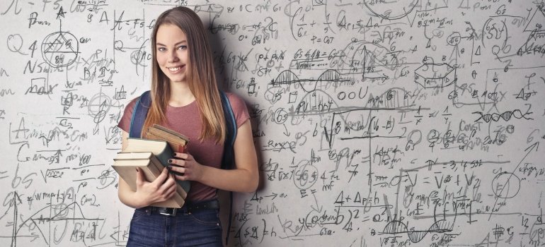 Girl at college