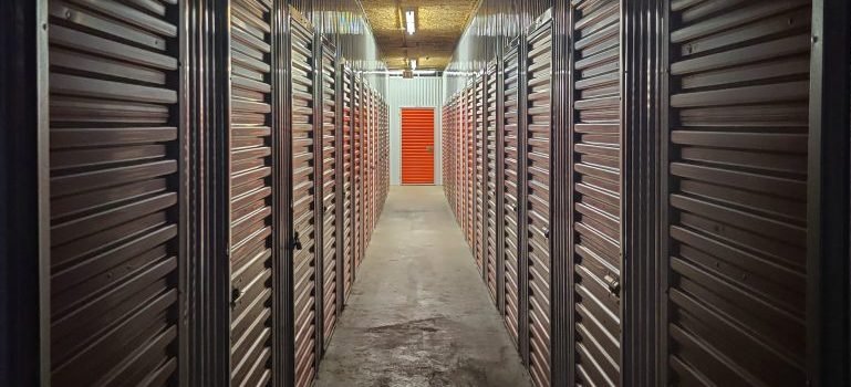 View on indoor storage units.