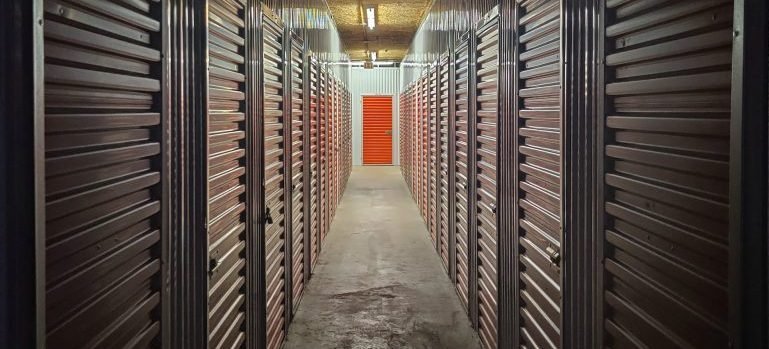 Hallway of a storage unit