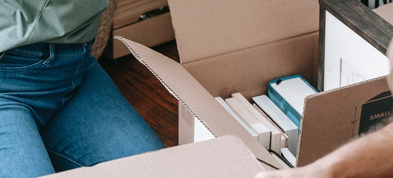 properly packed books as one of the storage tips for books