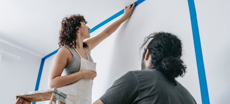 A couple painting their Bronx rental on a budget.