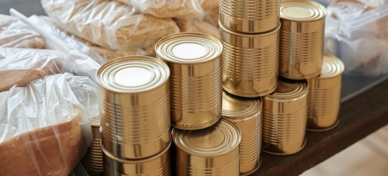 canned food on the table