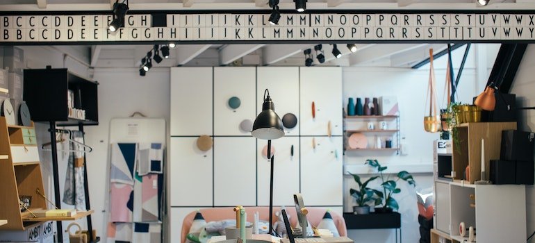 Interior of home goods store with assorted items.