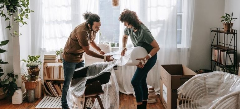 protect and pack before moving big items into storage