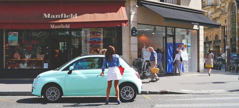Teal 3-door hatchback