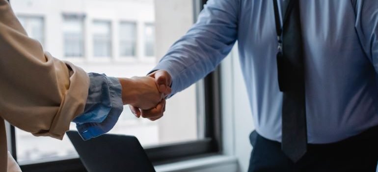 business man shaking hands
