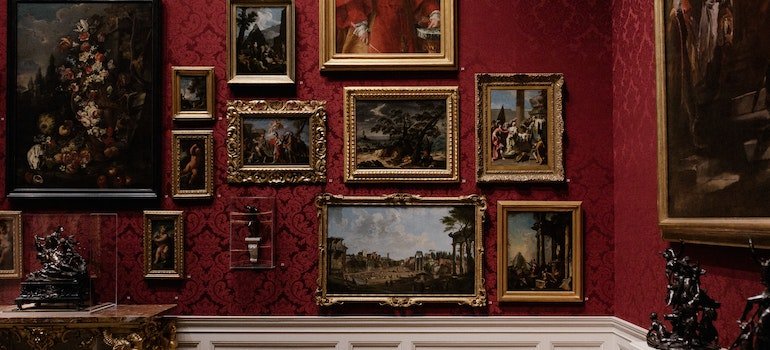 Paintings on a wall