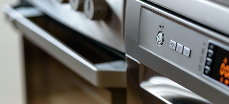 Close-up photo of dishwasher