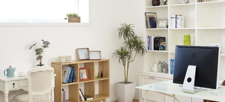 Shelves can open up your apartment while giving you storage options