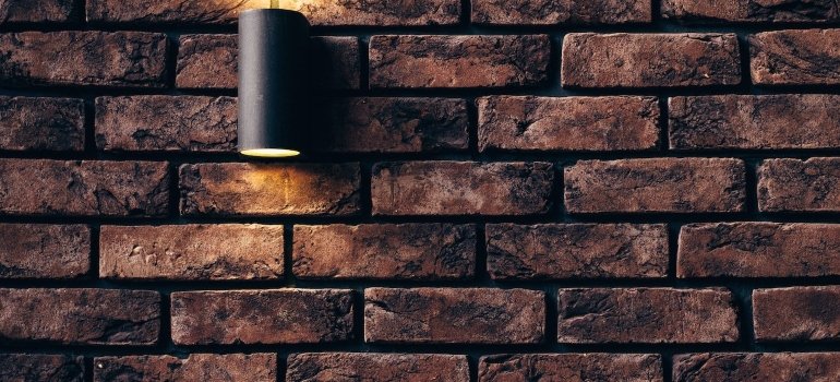 Picture of a faux brick wall