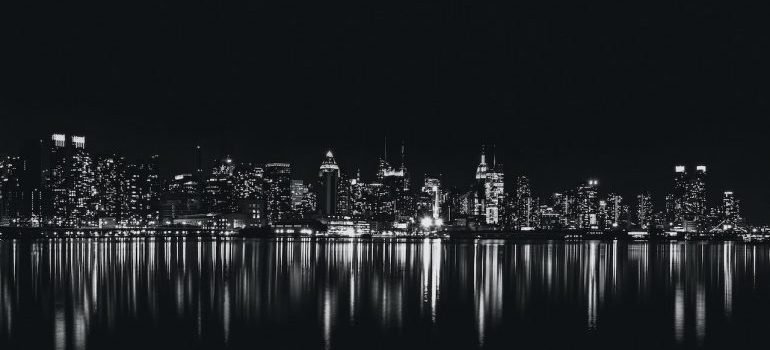 New York City skyline at night