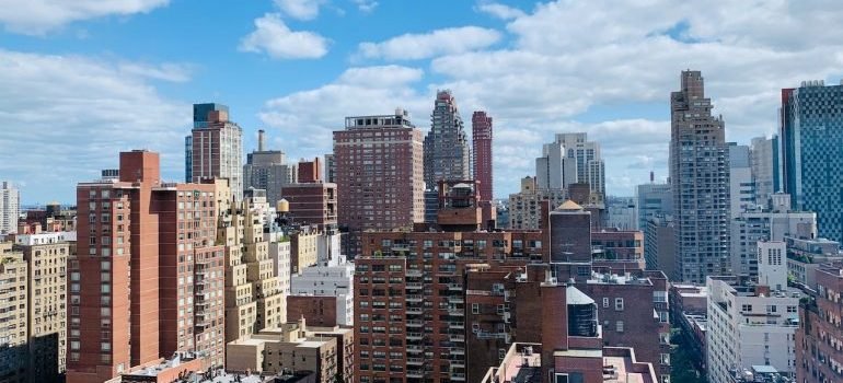 A photo of NYC apartments from the above
