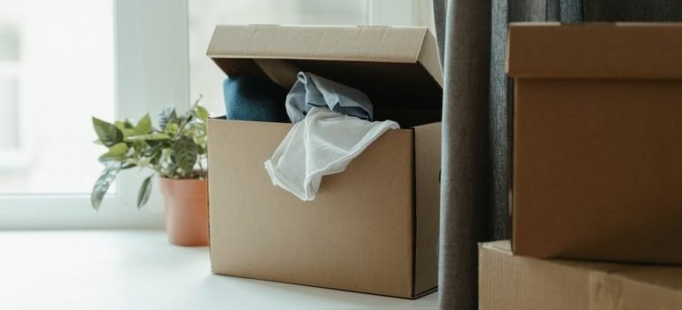 A box full of stuff in the room