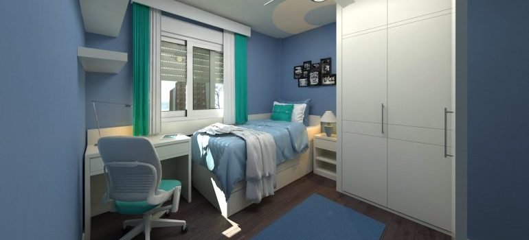 A modern dorm room