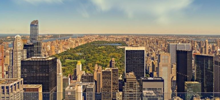 Aerial view of NYC