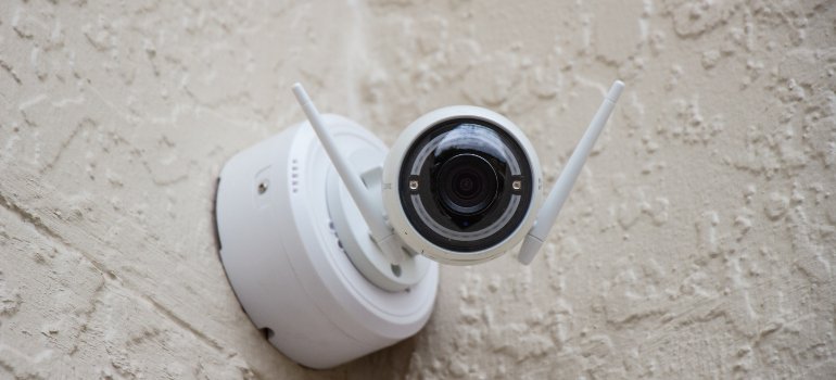 a surveillance camera with microphones
