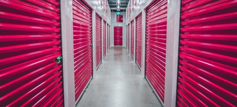The inside of a storage facility.