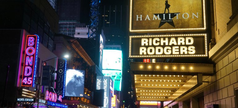 Broadway at night