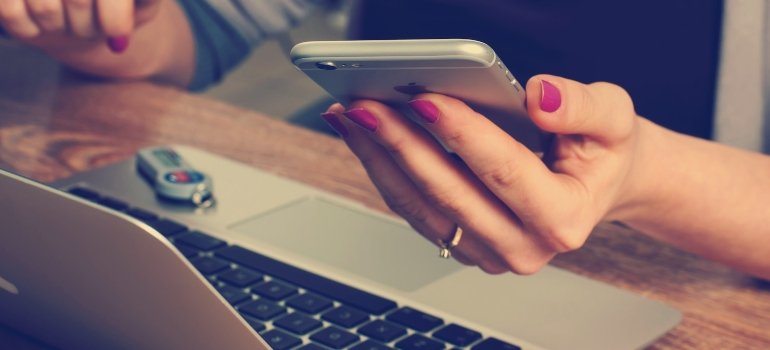 A person looking at their phone.