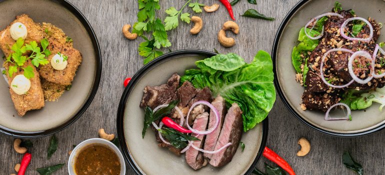 three tasty-looking dishes