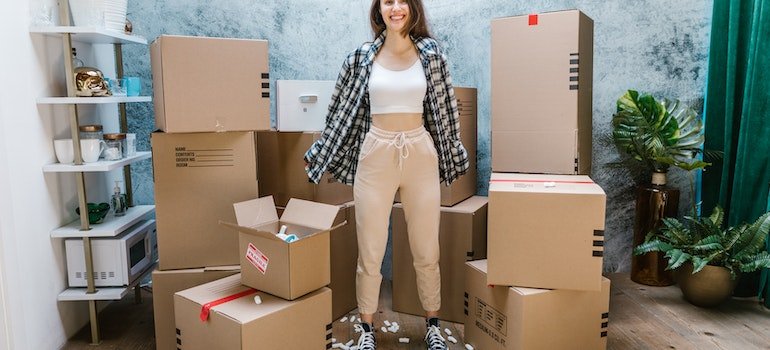 A person who packed their items to relocate them to a safe storage unit in Co Op City