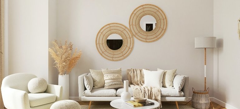 A clutter-free living room