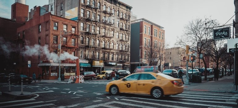 Picture of a street in NYC