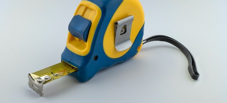 A measuring tape.