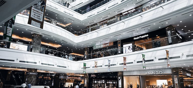 Stores in a shopping mall