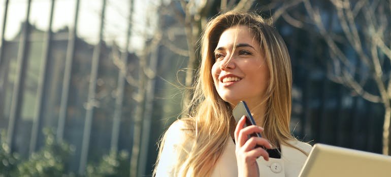 A person talking on phone
