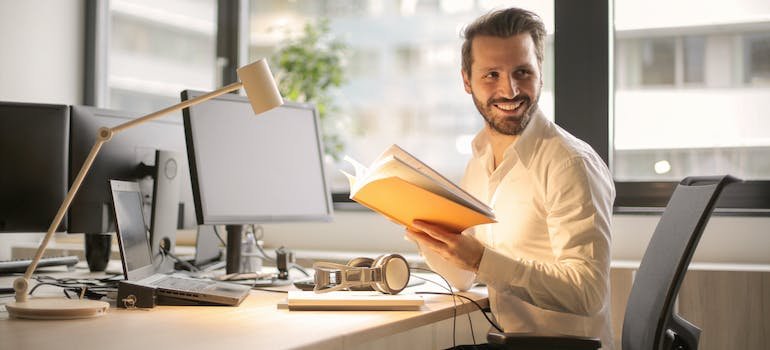 A person in the office