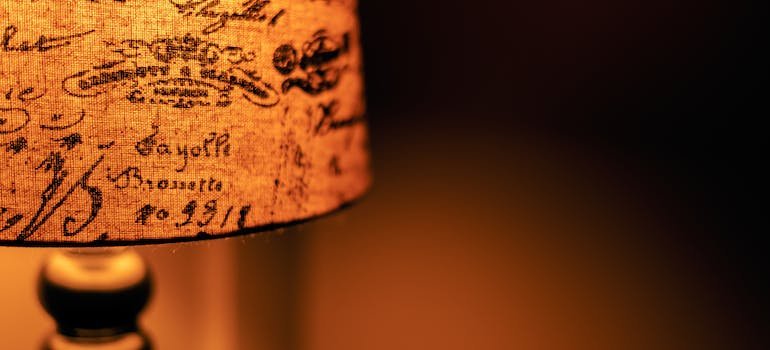 A brown colored antique lamp