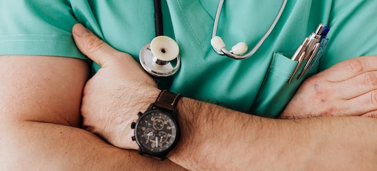 A doctor with a stethoscope