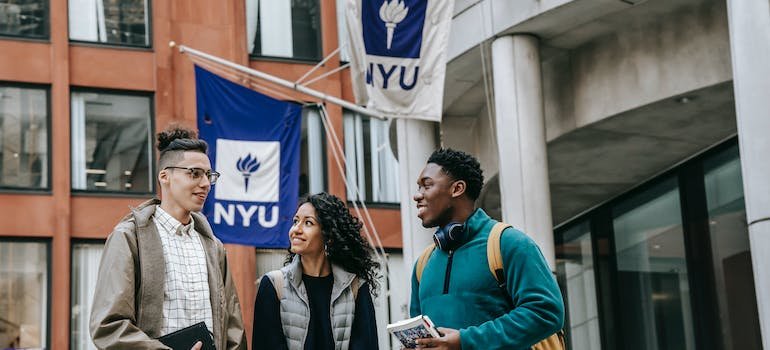 College students talking about moving from Morrisania to West Village