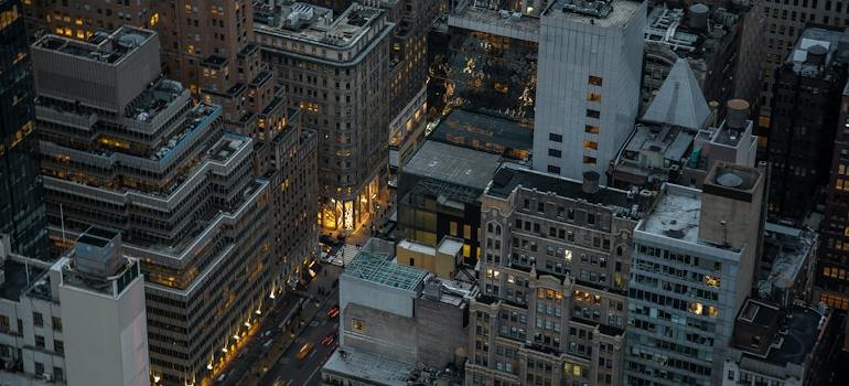 Aerial View Of City Buildings