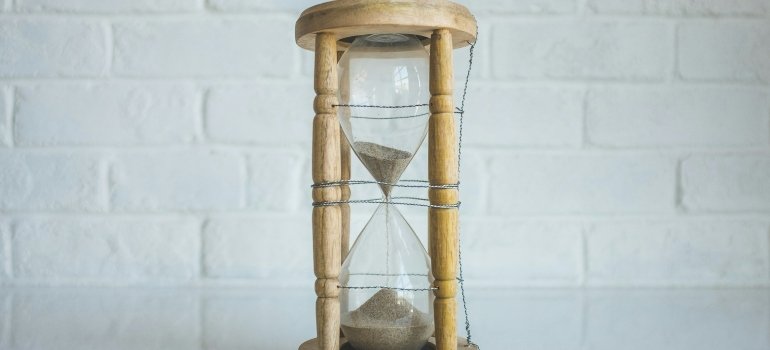 An hourglass.