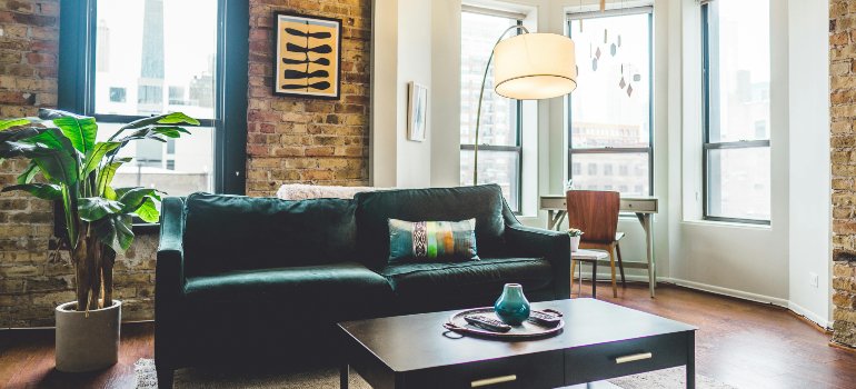 Small apartment with small space solutions for urban living in Manhattan applied.
