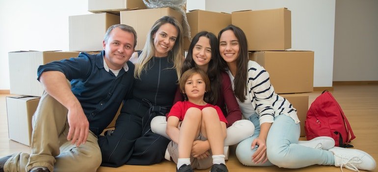 A family photo after moving in together